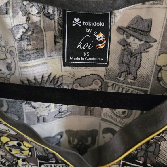 tokidoki by Koi Scrub Top Anime Bandits Comic Style - Picture 3 of 5